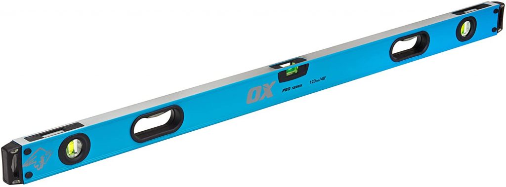 Ox bricklaying tools Spirit Level Pro Level 1200mm, Blue