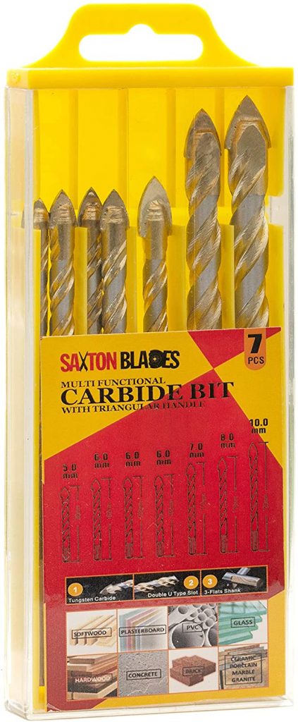 Saxton 7pc Multi-Material Tile Drill Bits Set