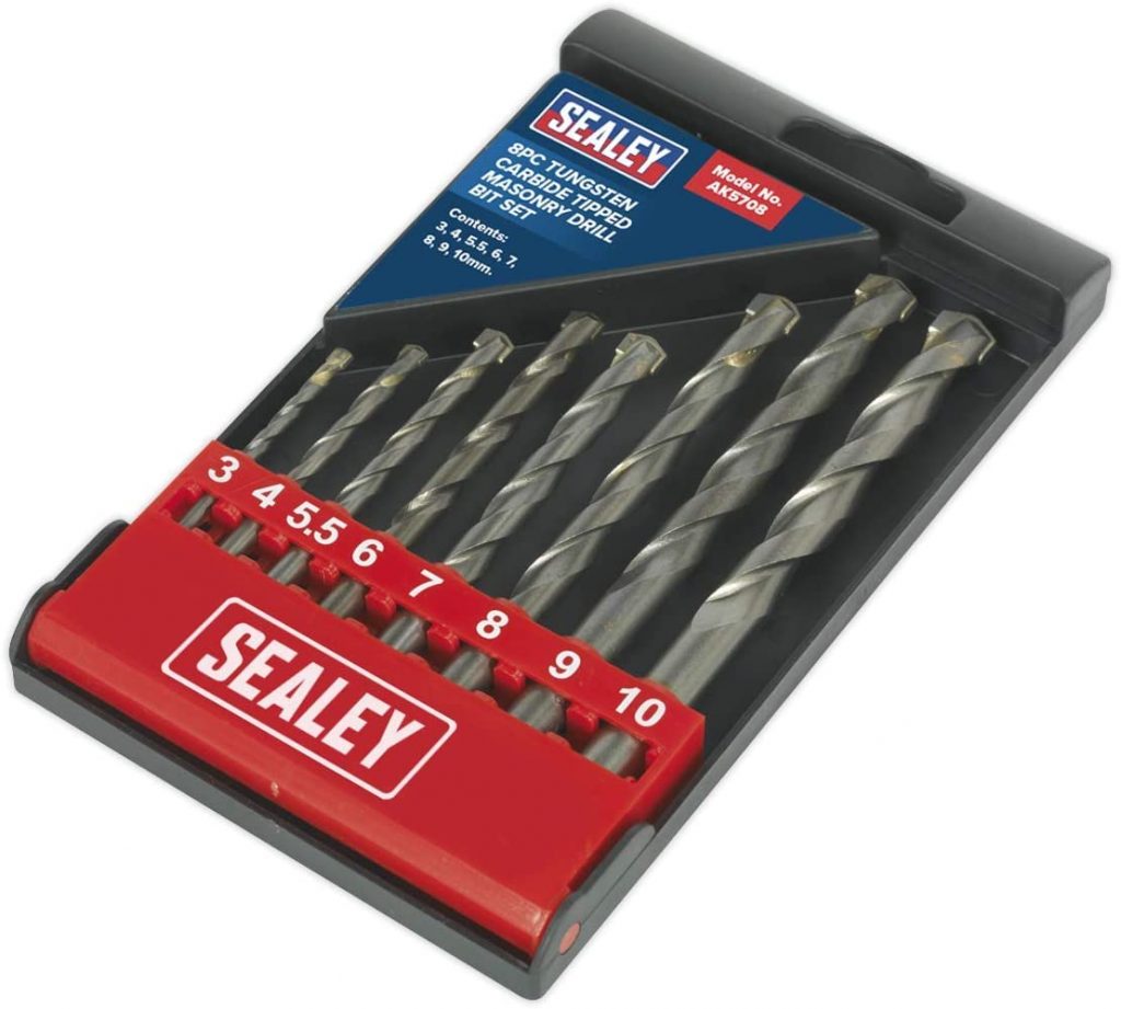 Sealey AK5708 Tungsten Carbide Tipped Masonry Drill Bit Set
