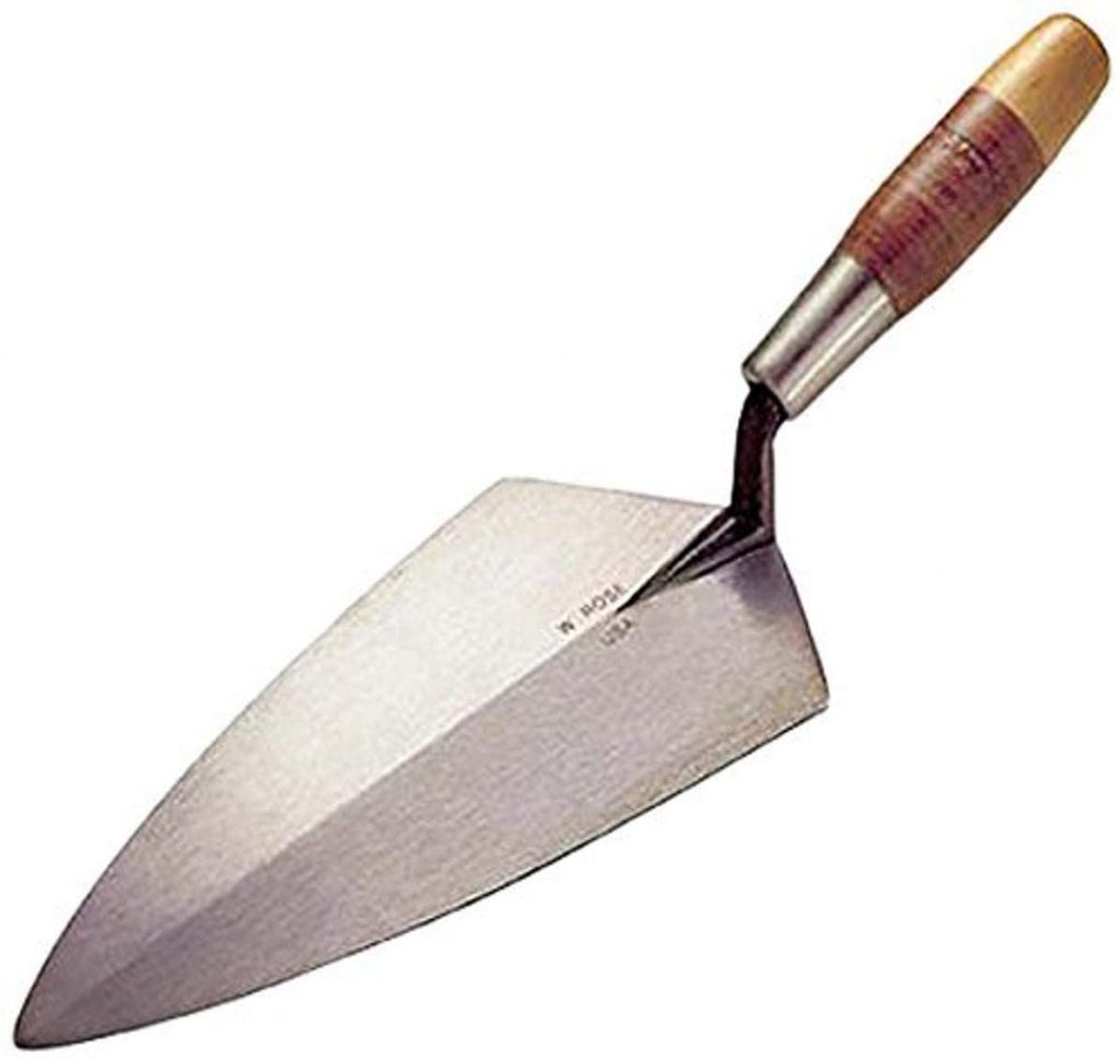  W Rose Bricklaying Trowel Limber Philadelphia with Leather Handle