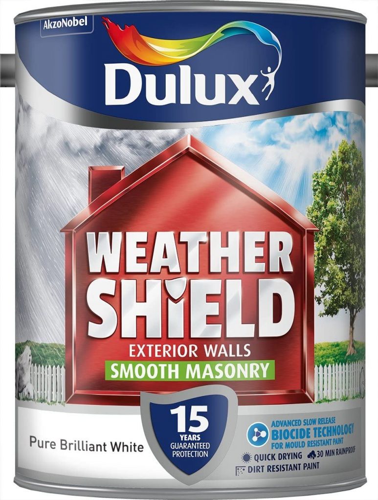 Pure Brilliant White Dulux Weather Shield Smooth Masonry Paint