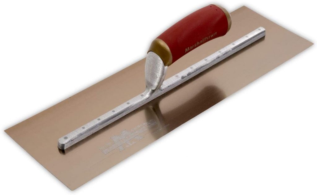 Marshalltown MPB145GSD 14x5-inch Gold Stainless Steel Plastering Trowel.