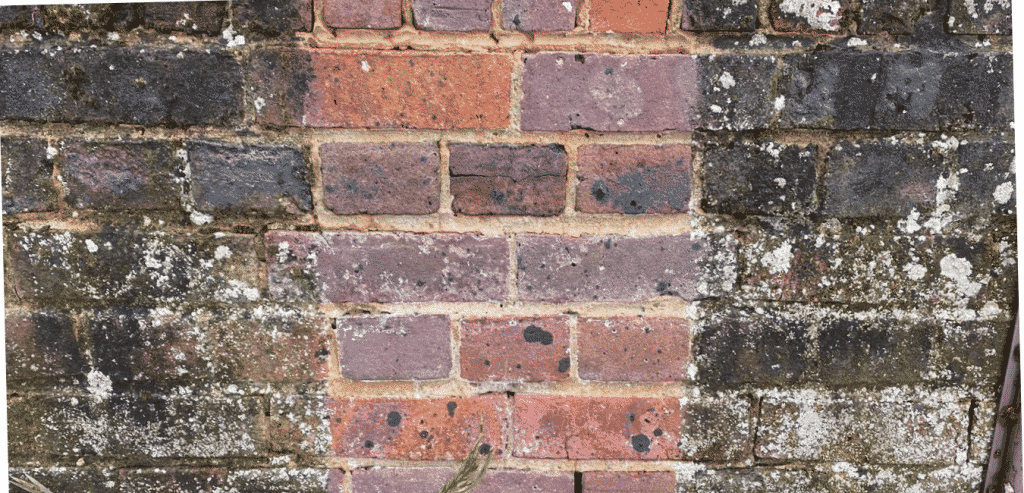 bricks pressure washed 