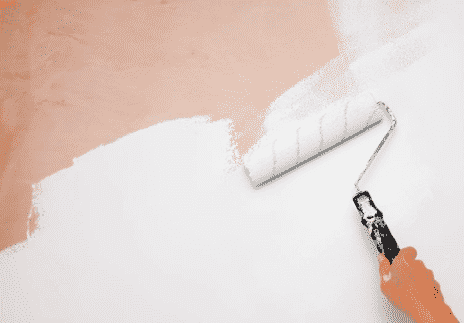 paint new plaster with roller